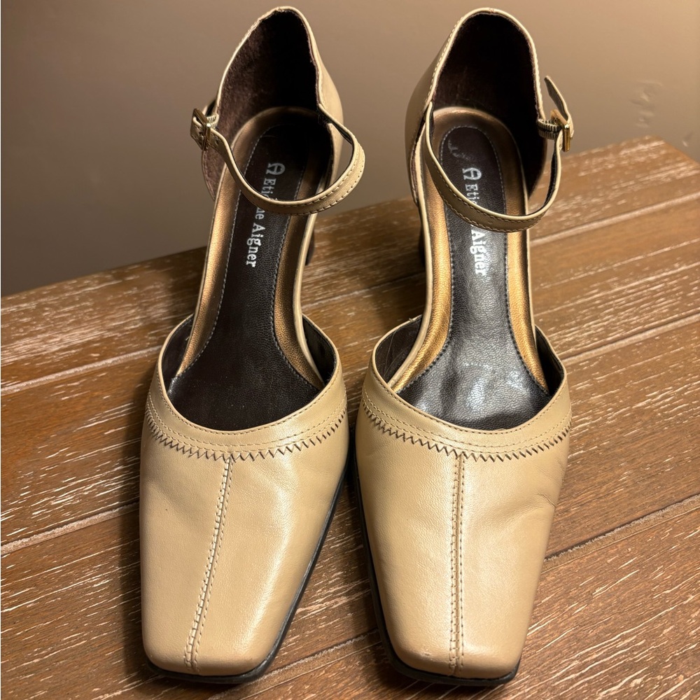Etienne Aigner Square Toe Pumps